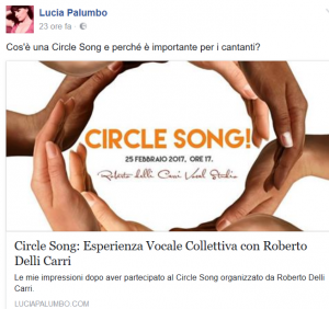 recensione circle song lucia palumbo